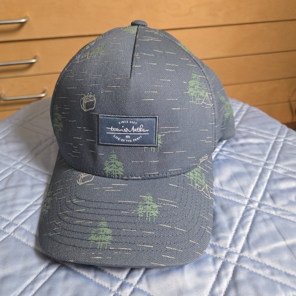 Travis Mathew Life Of The Party Blue Snapback Hat Cap